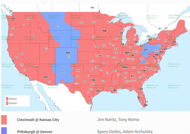 506Sports Coverage Map- Detroit Lions
